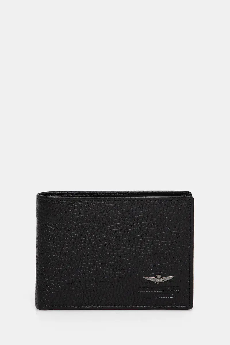 portafoglio in pelle uomo Nero