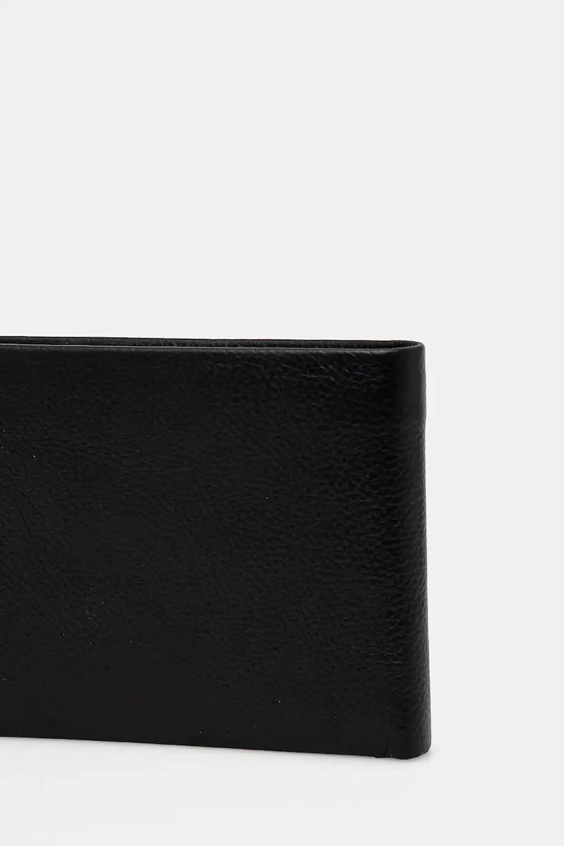 portafoglio in pelle uomo Nero miniatura 2