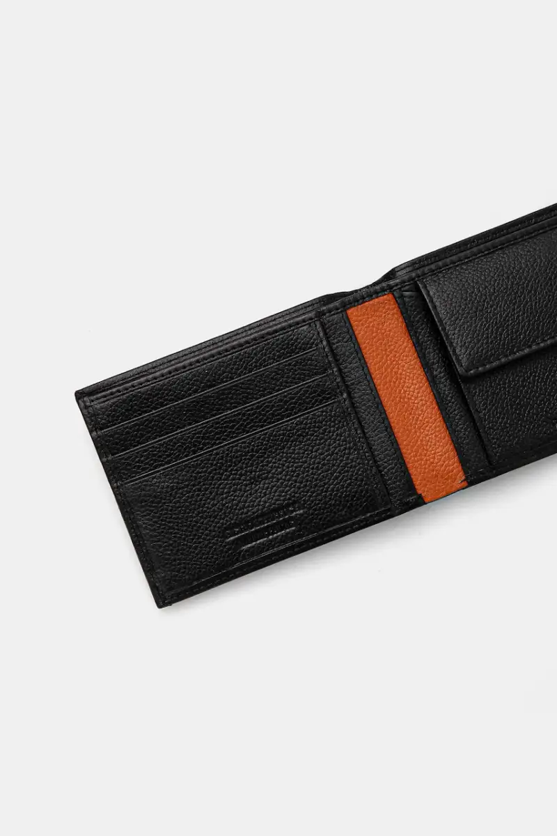 portafoglio in pelle uomo Nero miniatura 3