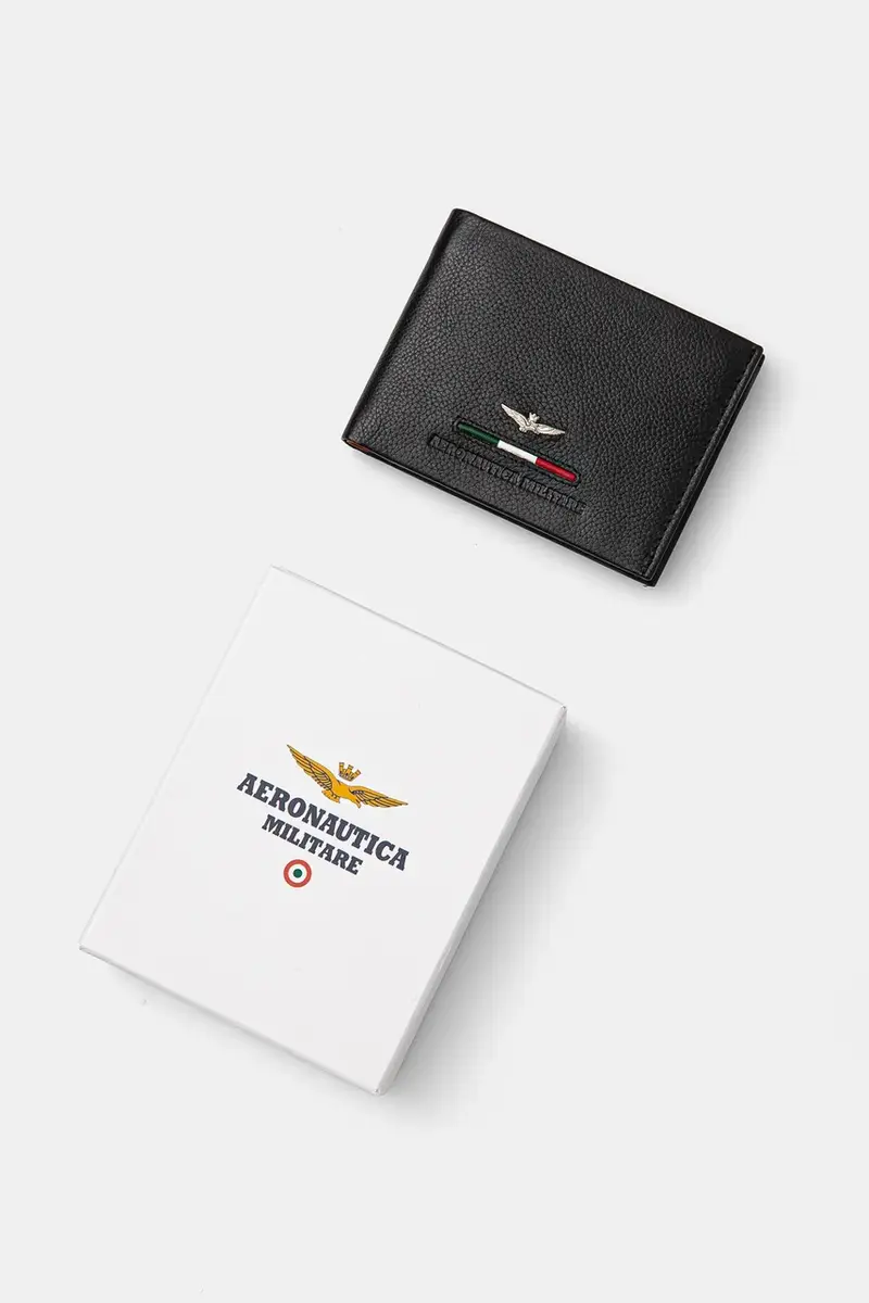 portafoglio in pelle uomo Nero miniatura 4