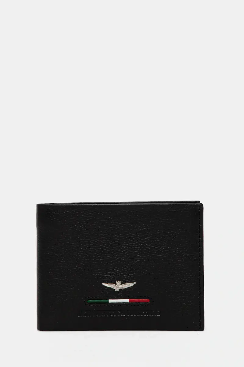 portafoglio in pelle uomo Nero