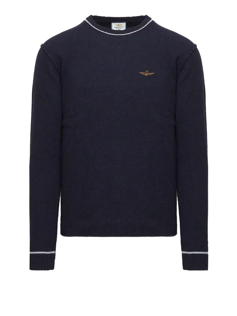 pullover aeronautica militare da uomo - blu