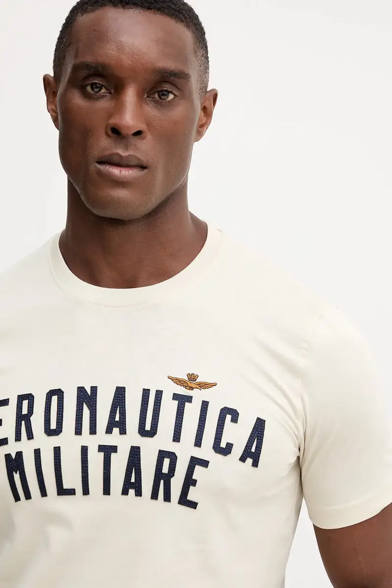 Aeronautica Militare T-shirt Uomo Beige 3764968 miniatura 4