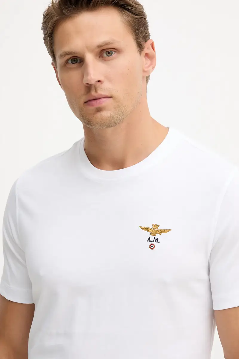 Aeronautica Militare T-shirt Uomo Bianco 3766181 miniatura 4