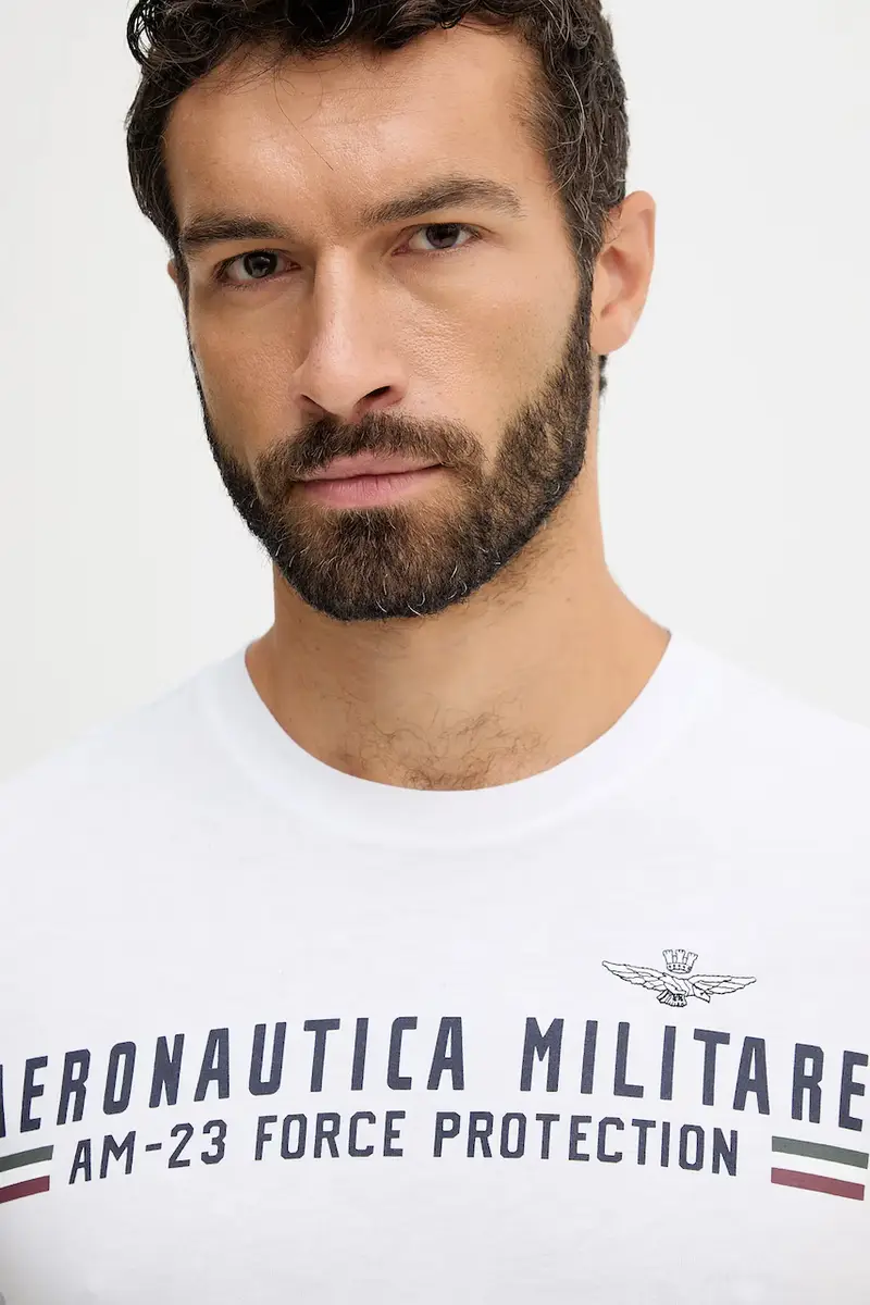 Aeronautica Militare T-shirt Uomo Bianco 3766185 miniatura 4