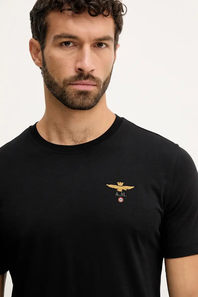 Aeronautica Militare T-shirt Uomo Nero 3775853 miniatura 4