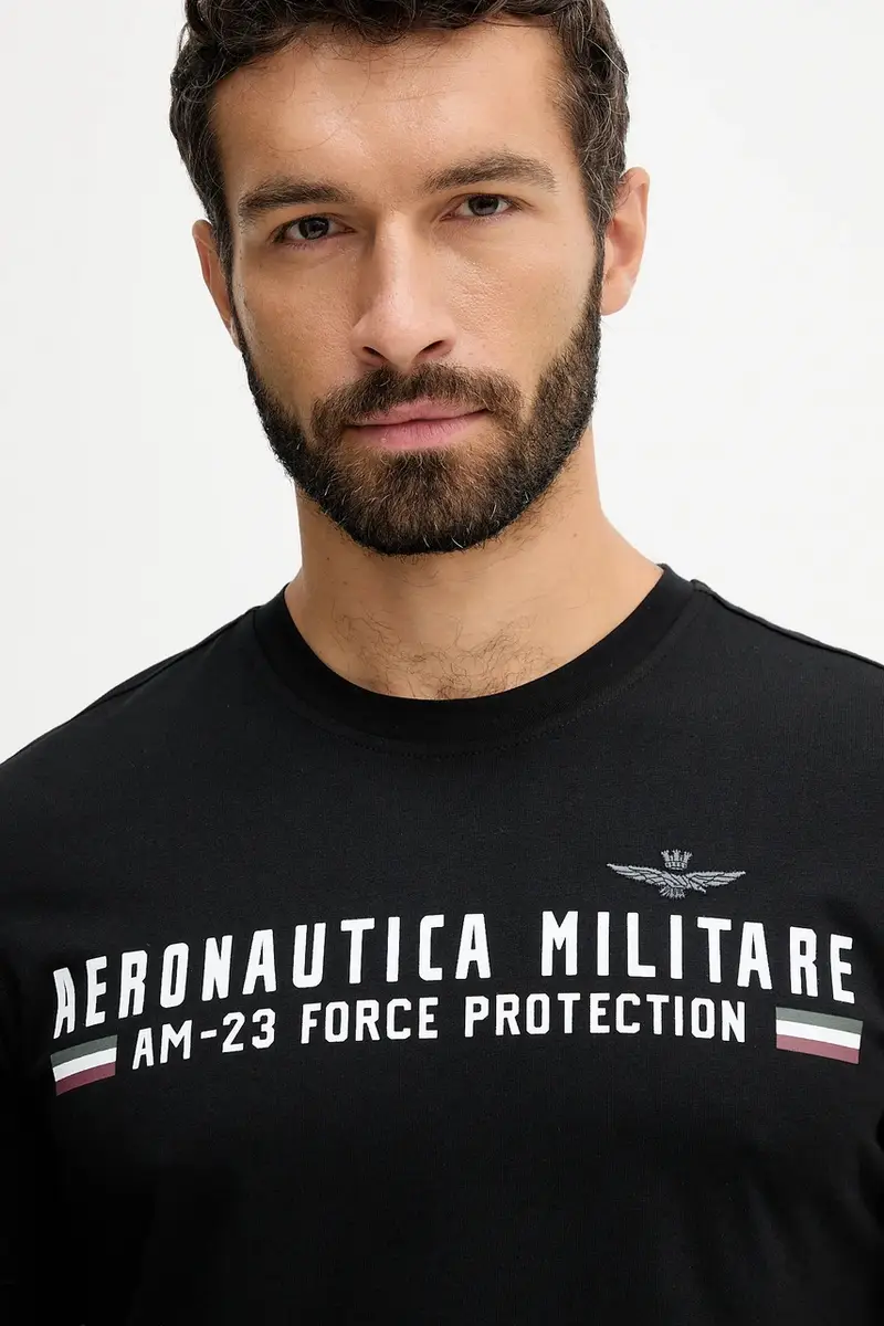 Aeronautica Militare T-shirt Uomo Nero 3775886 miniatura 3