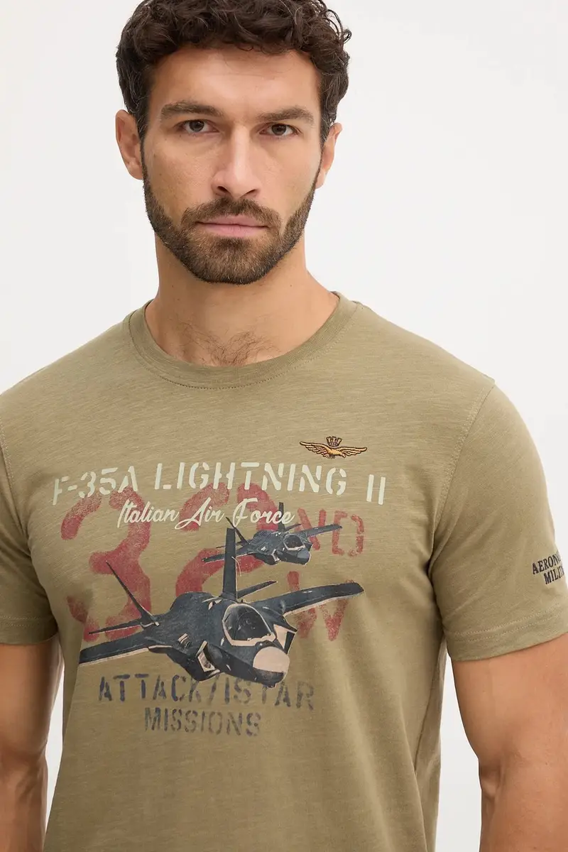 Aeronautica Militare T-shirt Uomo Verde 3781074 miniatura 4