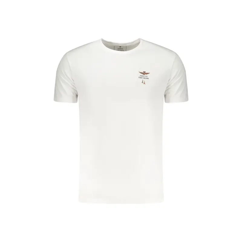 T-Shirt Maniche Corte Uomo Bianca Stampa Bianco