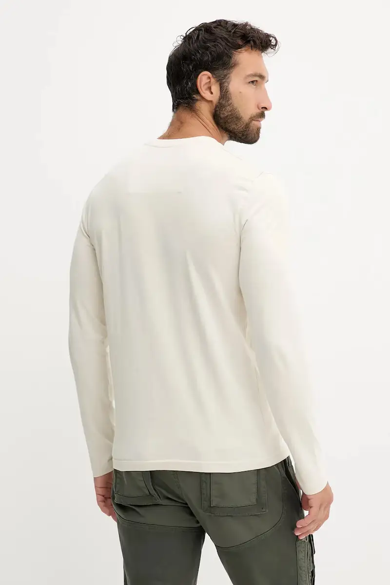 top a maniche lunghe in cotone colore beige TS2477UJ00641 miniatura 3