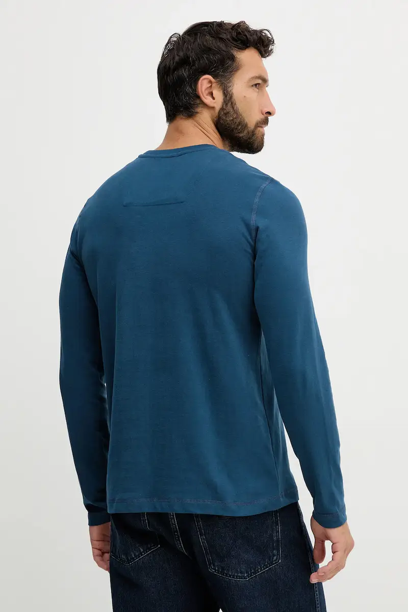 top a maniche lunghe in cotone colore blu TS2469UJ00703 miniatura 2