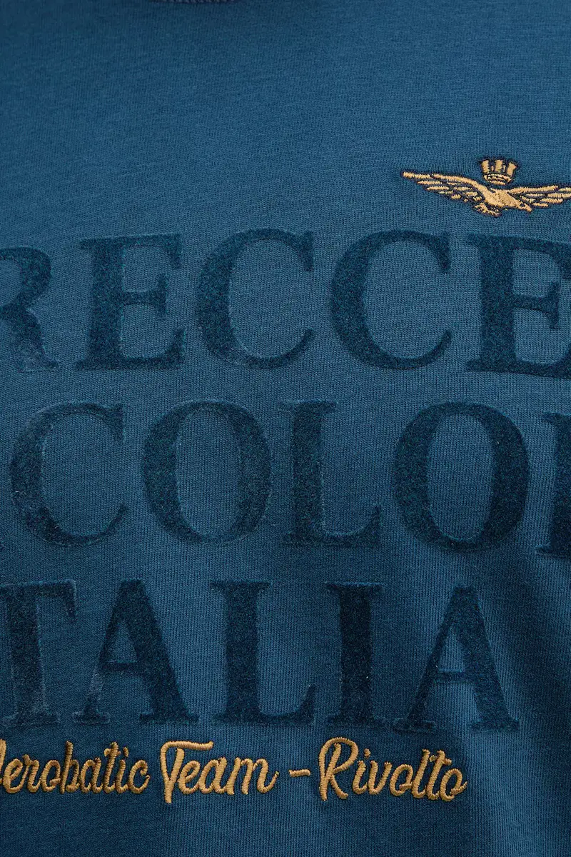 top a maniche lunghe in cotone colore blu TS2469UJ00703 miniatura 4