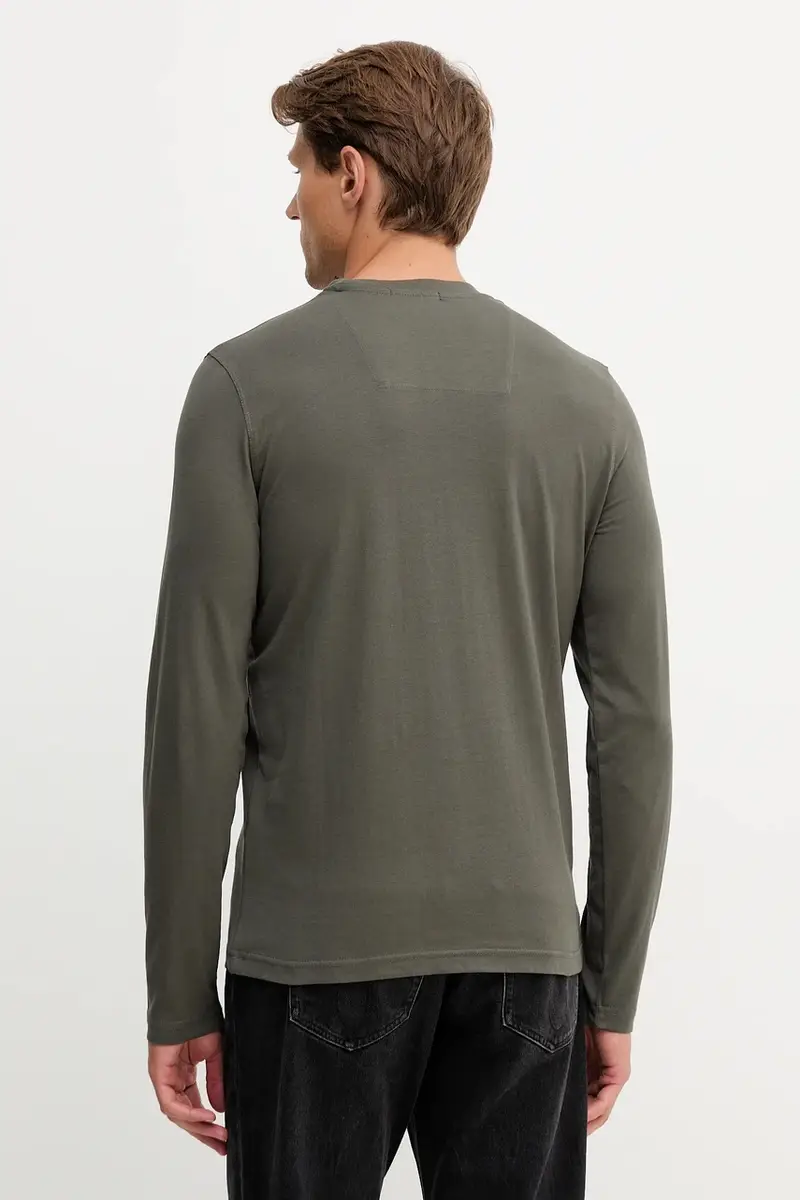 top a maniche lunghe in cotone colore grigio con applicazione TS2484UJ00641 miniatura 3