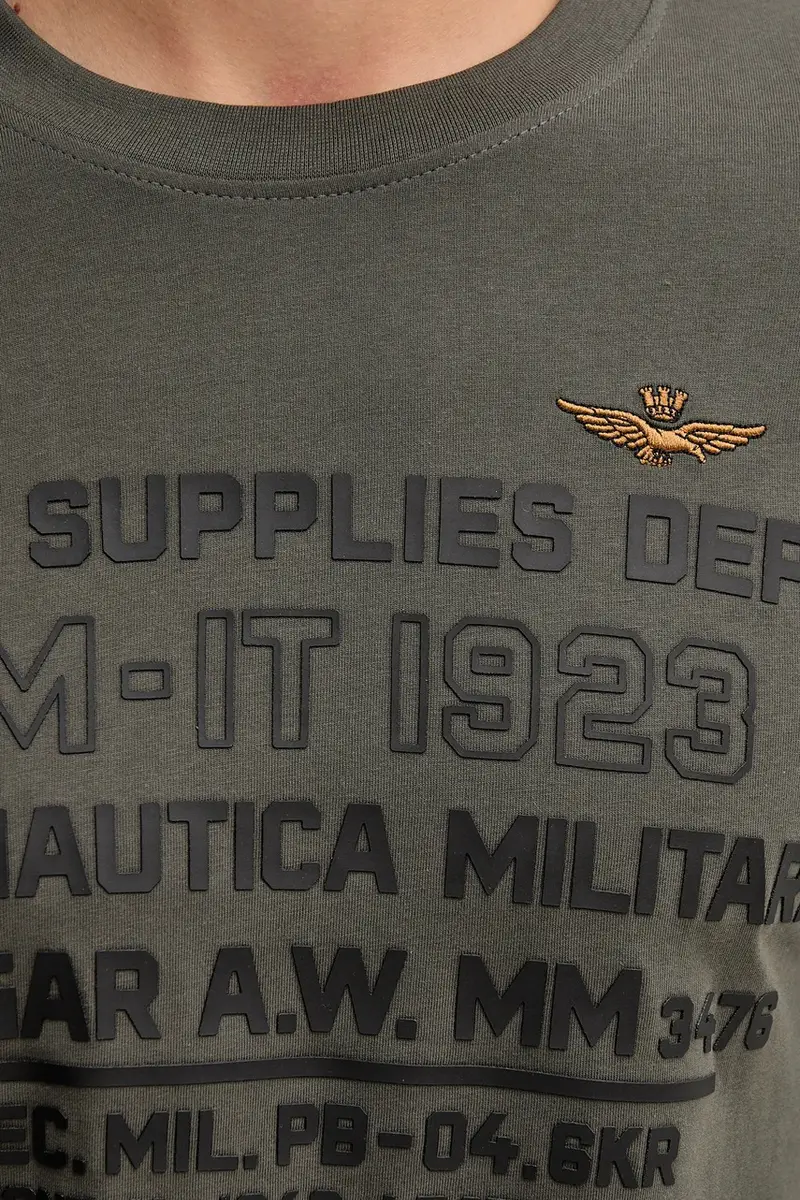 top a maniche lunghe in cotone colore grigio con applicazione TS2484UJ00641 miniatura 5