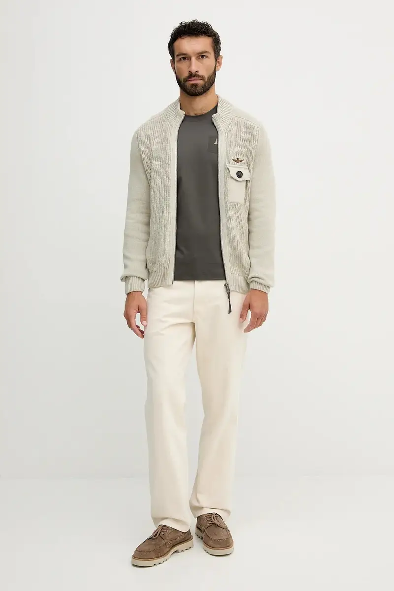 top a maniche lunghe in cotone colore grigio TS2450UJ00663 miniatura 2