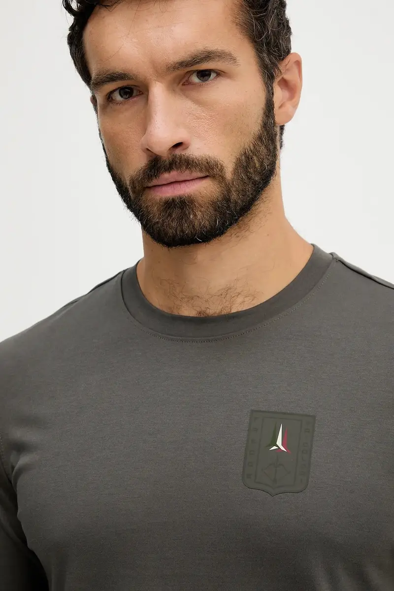 top a maniche lunghe in cotone colore grigio TS2450UJ00663 miniatura 4