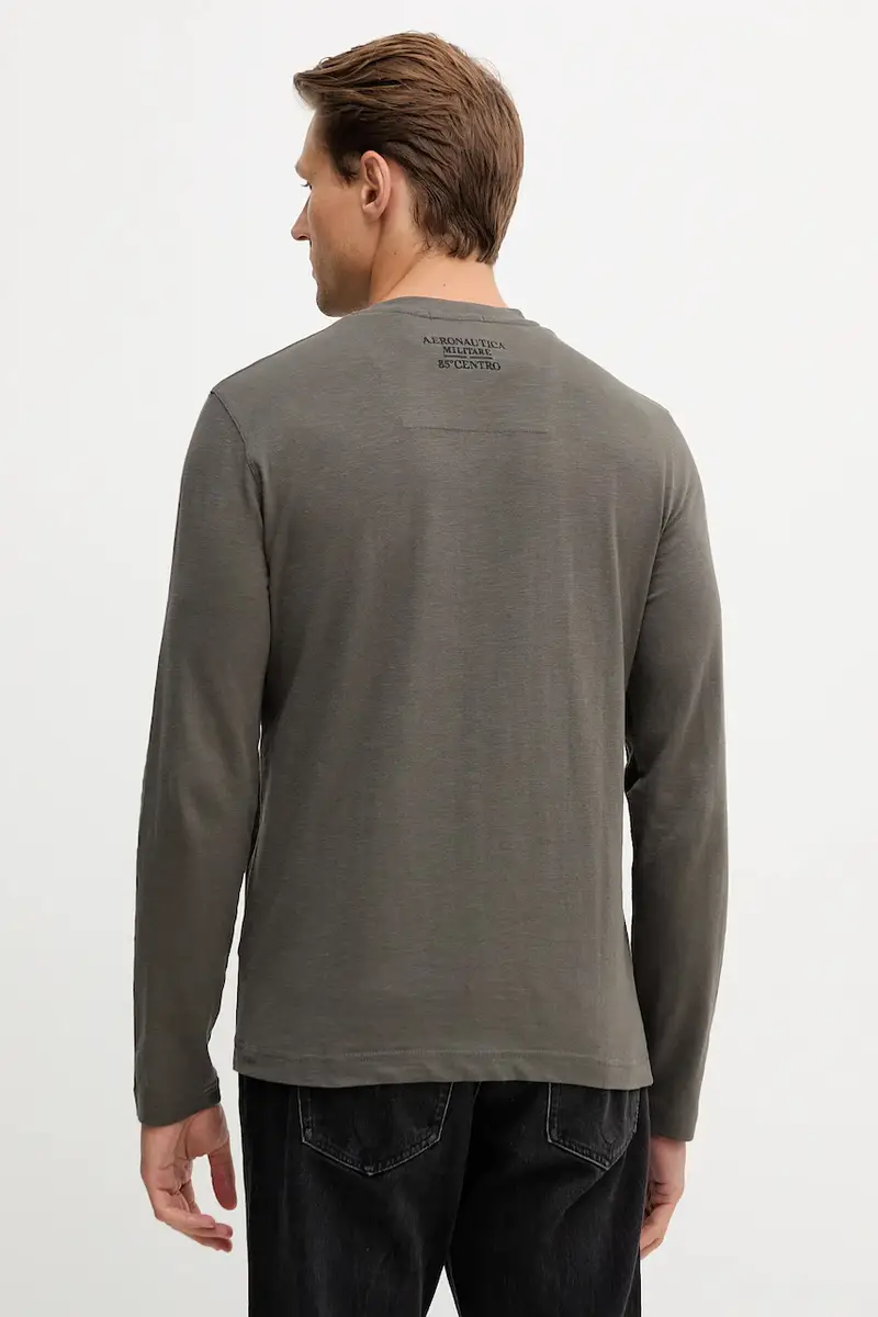 top a maniche lunghe in cotone colore grigio TS2485UJ00708 miniatura 3