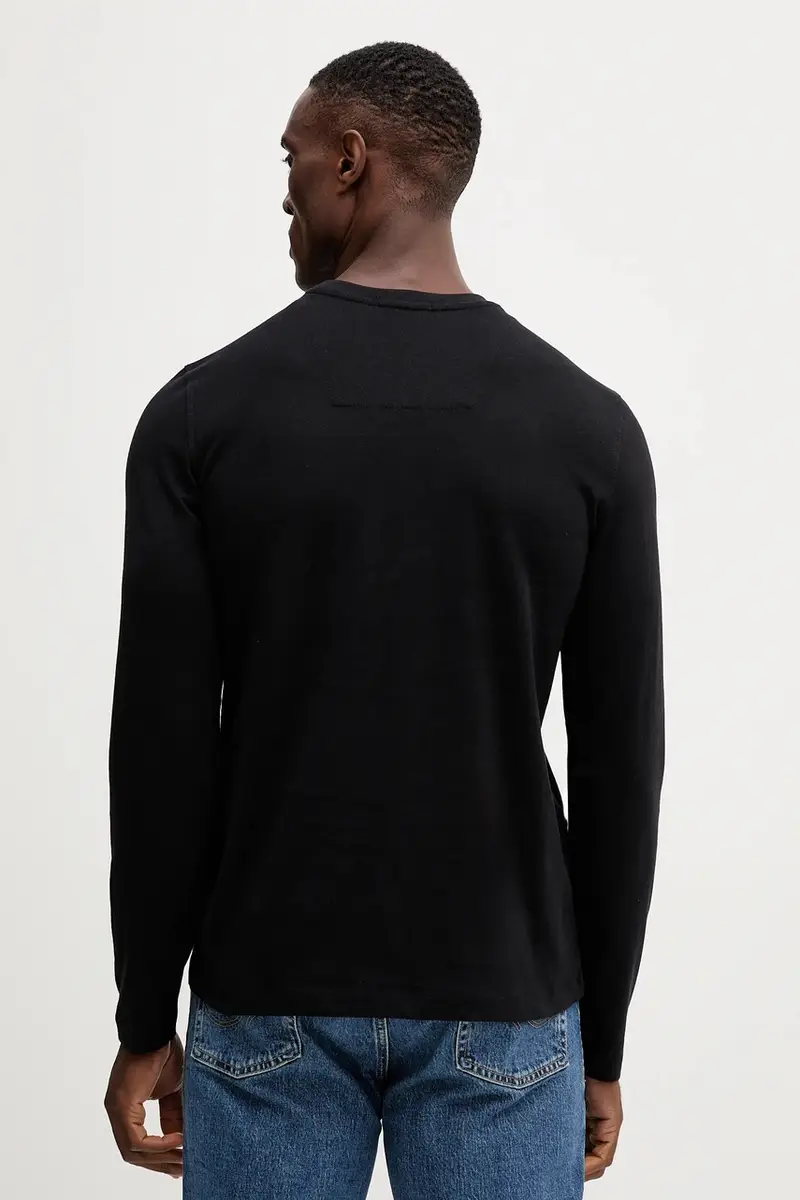 top a maniche lunghe in cotone colore nero TS2468UJ00703 miniatura 3