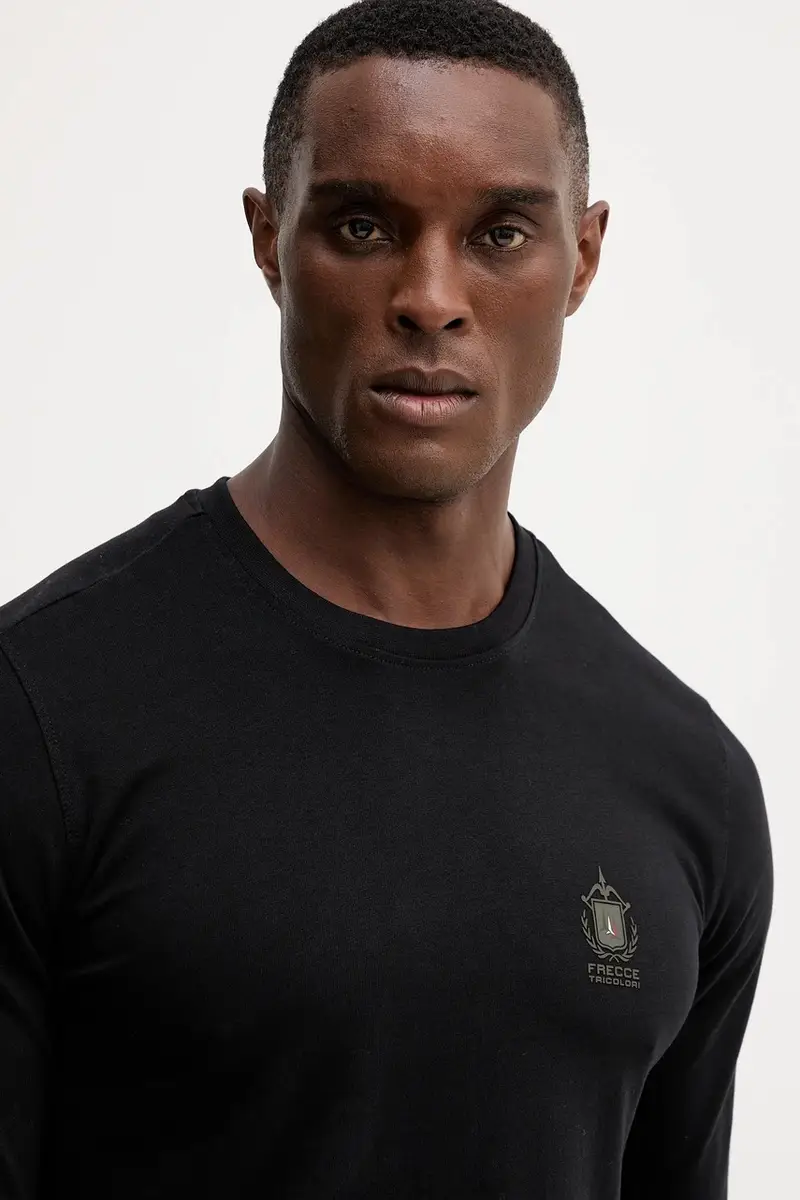 top a maniche lunghe in cotone colore nero TS2468UJ00703 miniatura 4