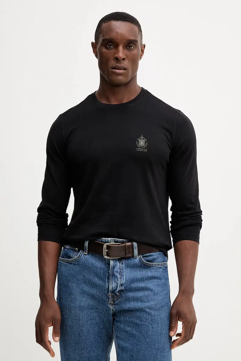 top a maniche lunghe in cotone colore nero TS2468UJ00703