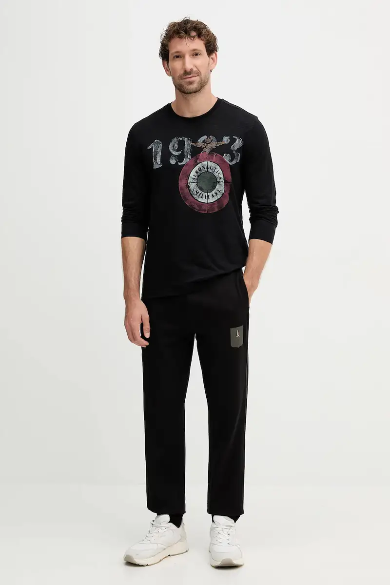 top a maniche lunghe in cotone colore nero TS2487UJ00709 miniatura 2