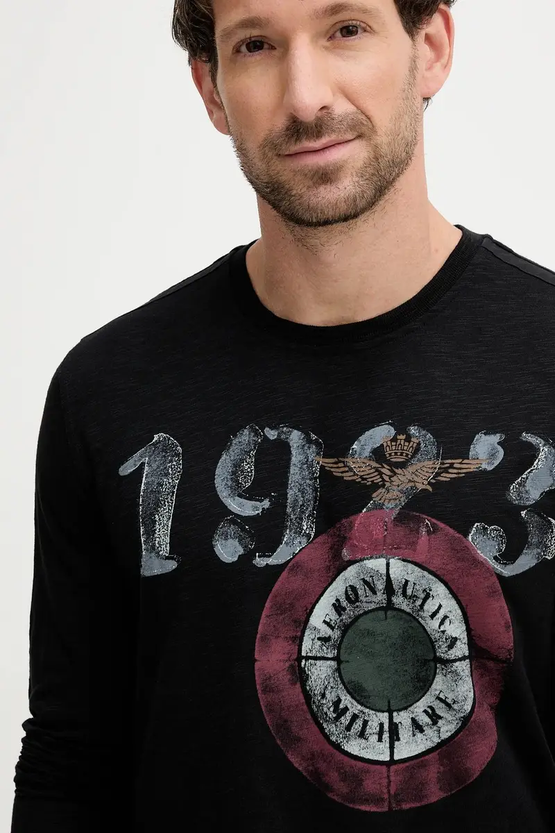 top a maniche lunghe in cotone colore nero TS2487UJ00709 miniatura 4