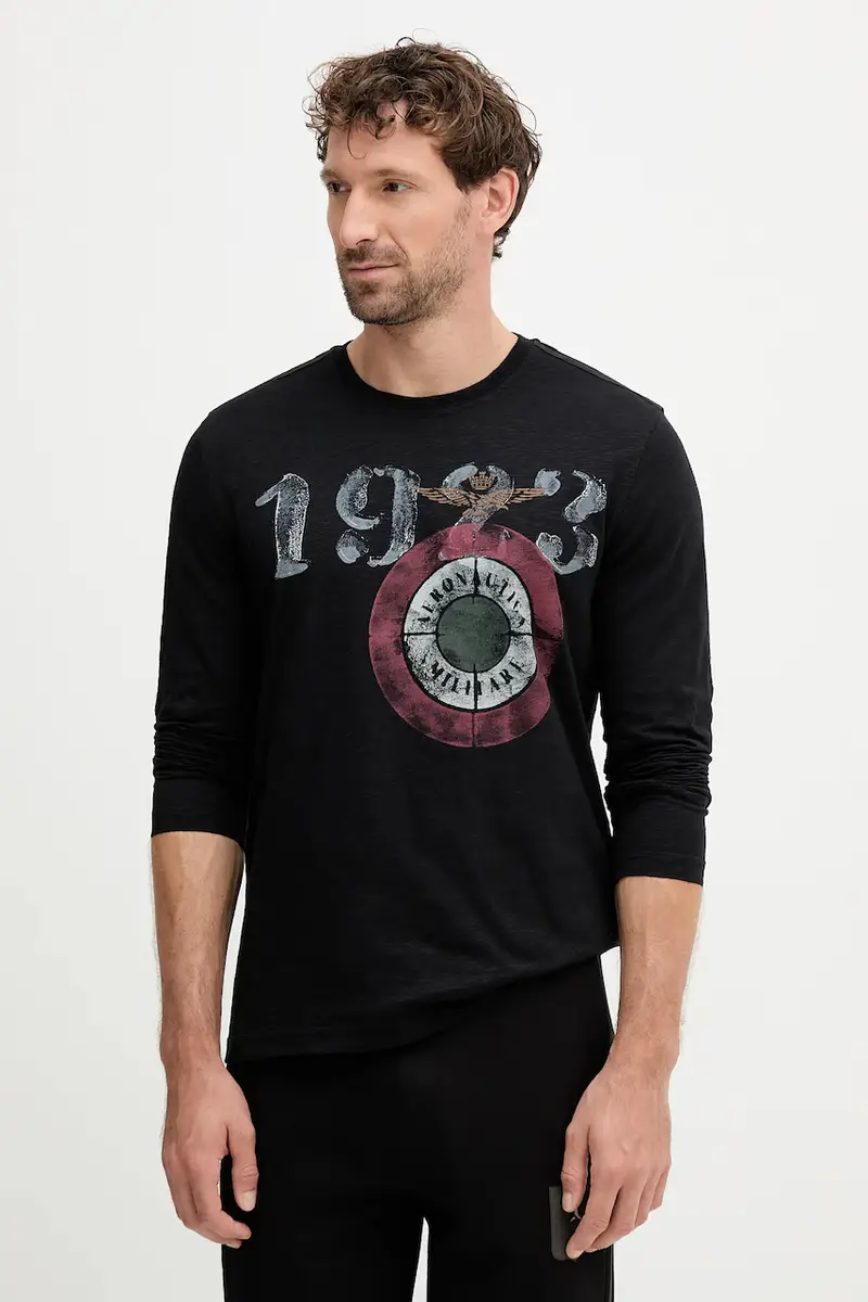 top a maniche lunghe in cotone colore nero TS2487UJ00709