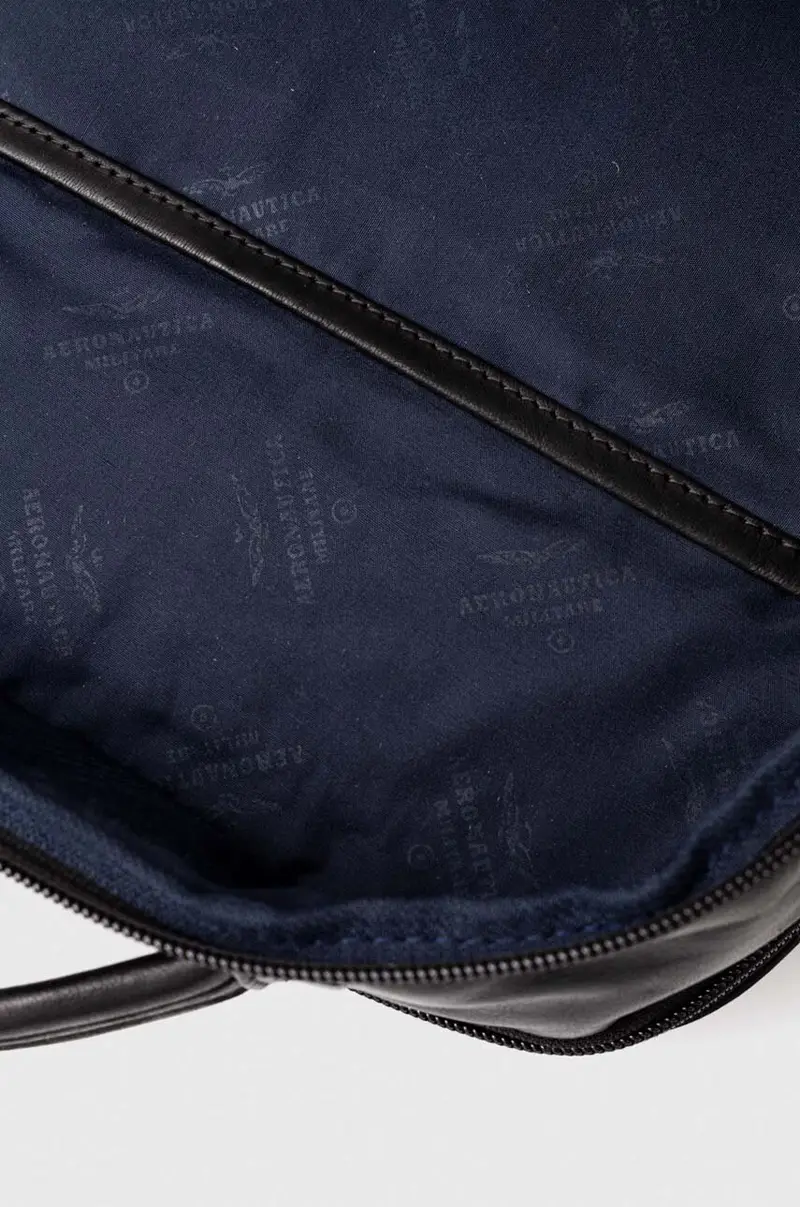 zaino in pelle uomo Nero miniatura 5