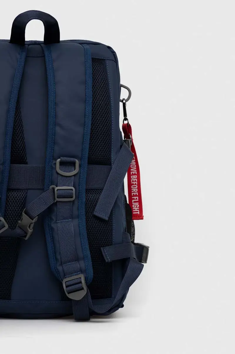 zaino uomo Blu navy miniatura 3