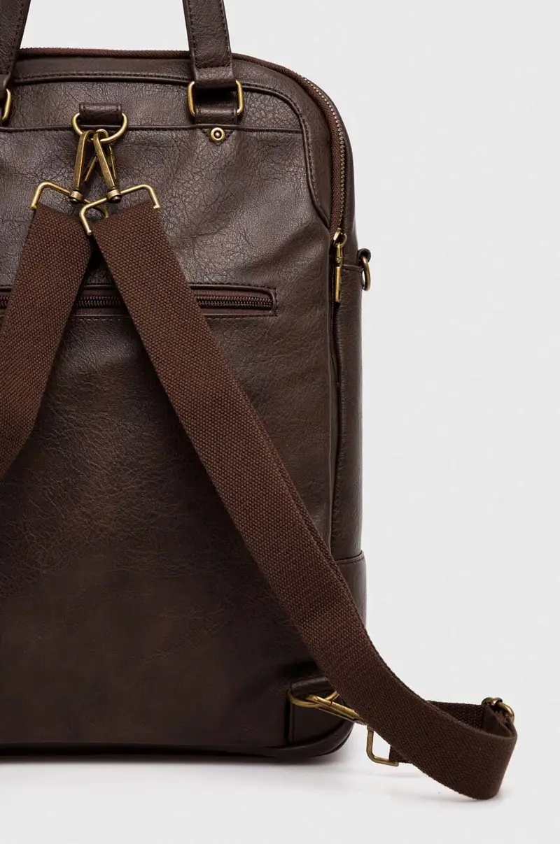 zaino uomo Marrone miniatura 4