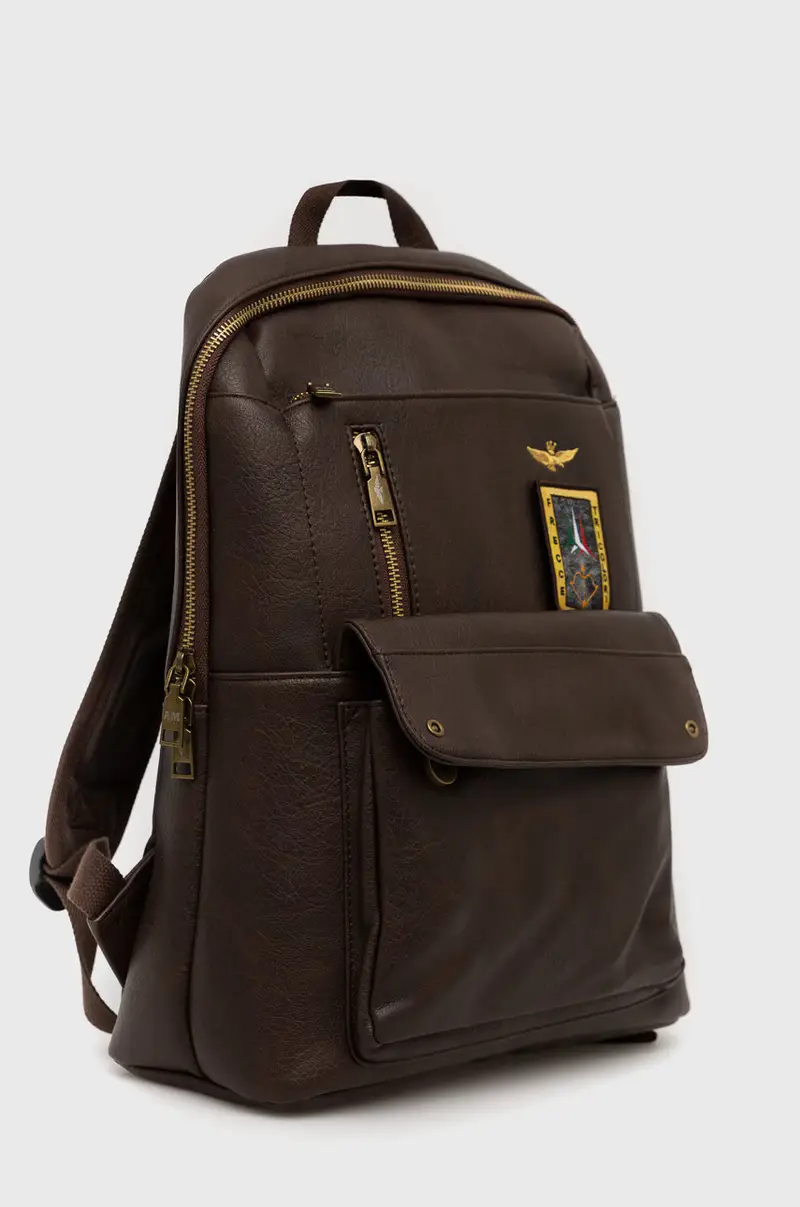 zaino uomo Marrone miniatura 2