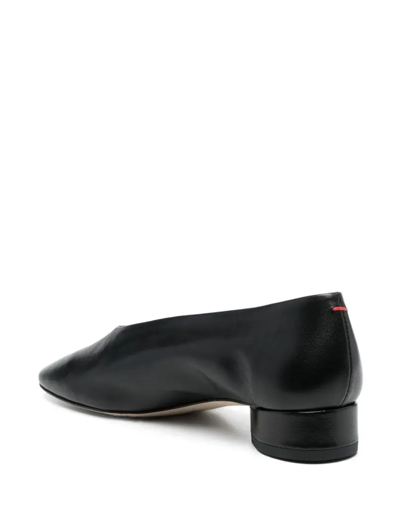 Delia Leather Ballet Flats NERO miniatura 3