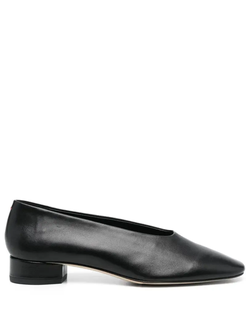 Delia Leather Ballet Flats NERO