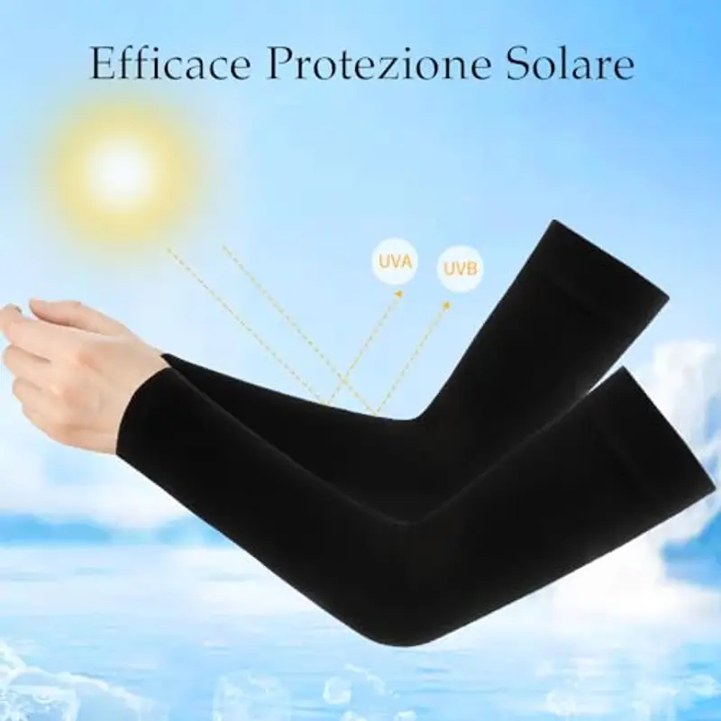 AEYURUID Manicotti Braccia, Manicotti Pallavolo Donna Ragazza Manicotto Tennis, Manicotto No Strain Padel, Maniche Per miniatura 3