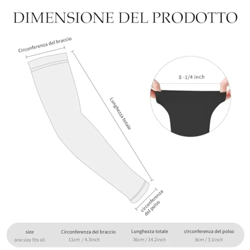 AEYURUID Manicotti Braccia UV UPF 50+ Manicotto Braccio Raffreddamento per Pallavolo & Ciclismo Copri Tatuaggio miniatura 2