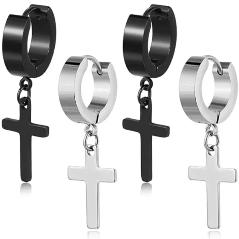 AFCJLTO Orecchini Uomo Nero 1382339