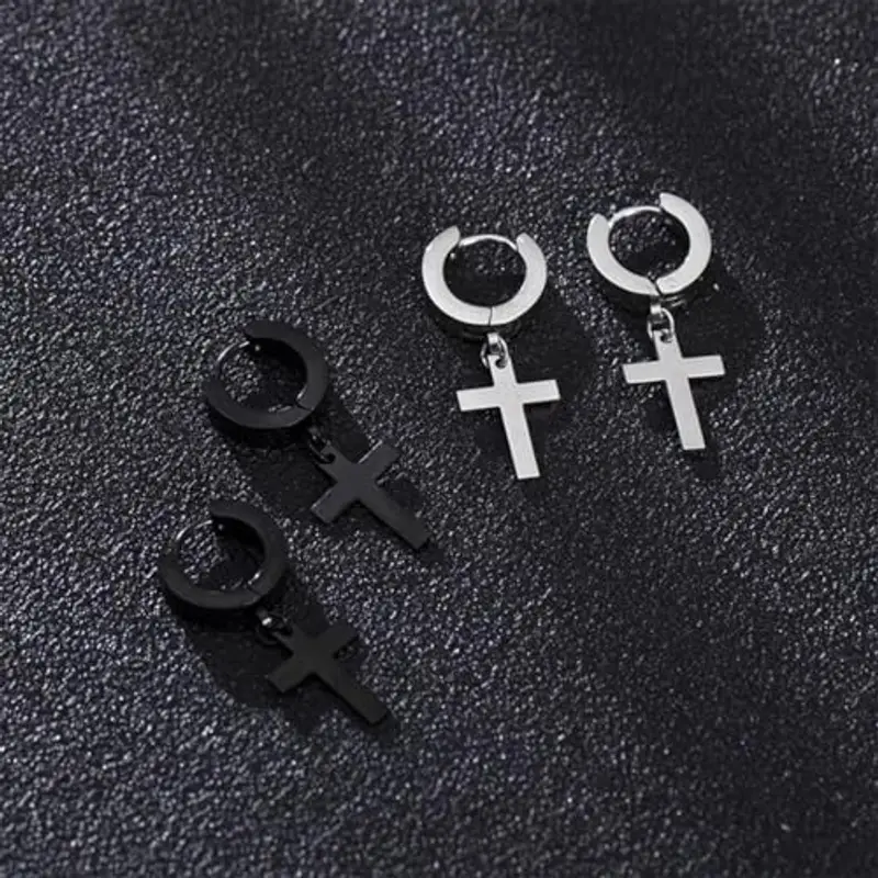 AFCJLTO Orecchini Uomo Nero 1382339 miniatura 2