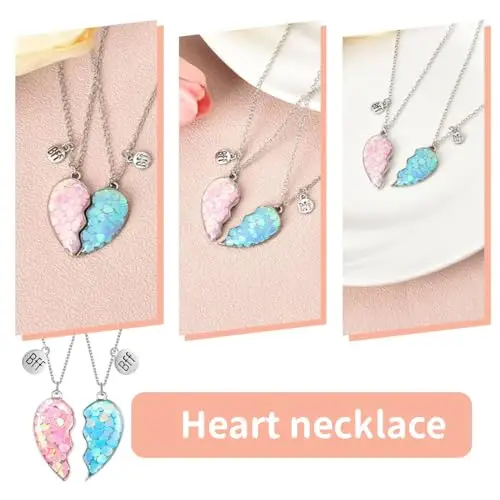 AFCJLTO Collana Pendente Amicizia Set, Confezione da 2 collane BFF Collana, Best Friends Collana, collana bff per 2 miniatura 3