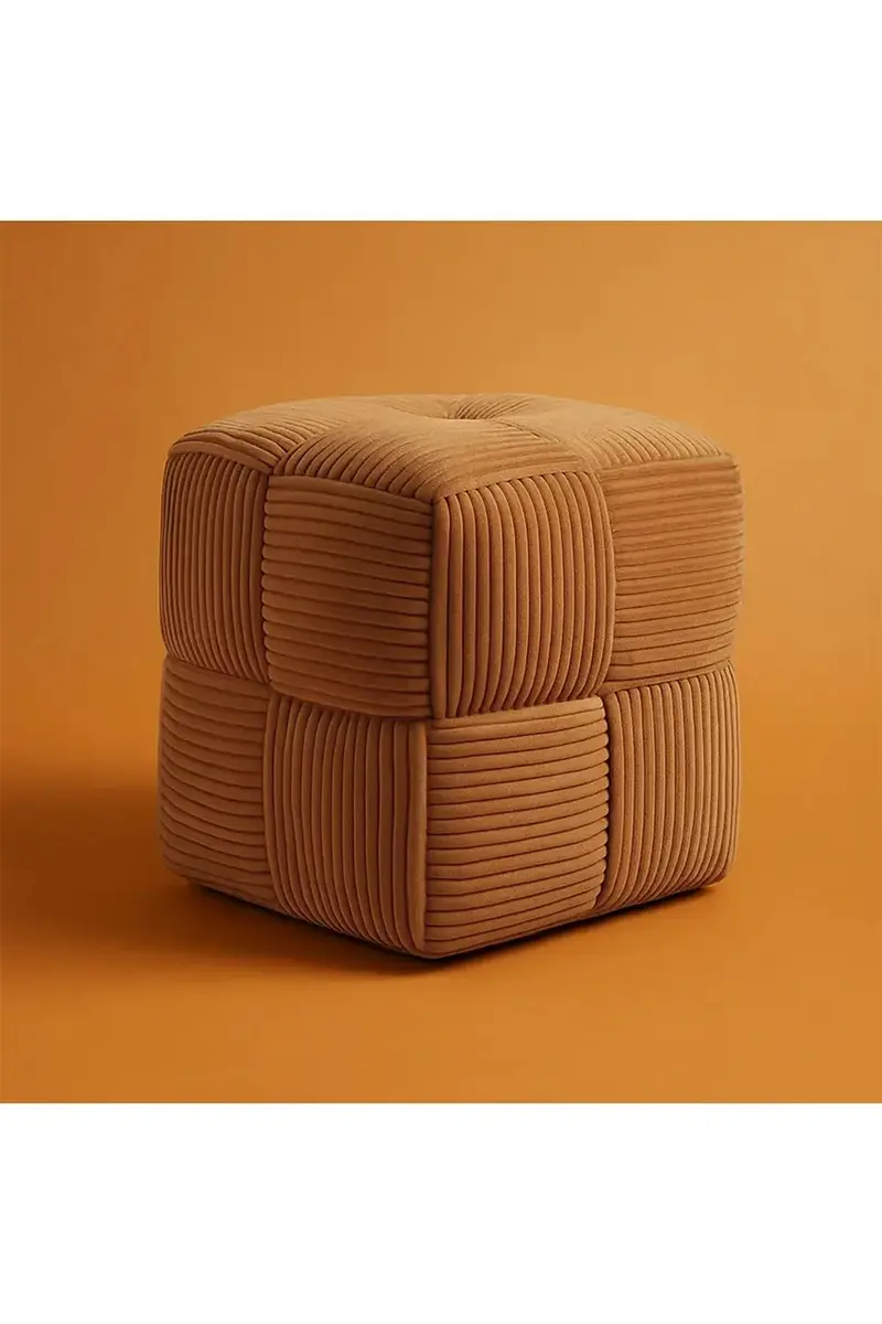 pouf Wiki 42, 5 x 42, 5 x 43 cm colore marrone miniatura 2