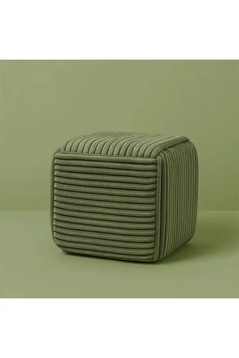 pouf Wiki 43 x 43 x 38 cm colore verde miniatura 2