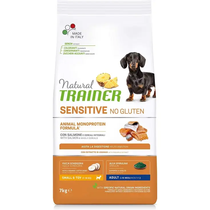 srl Natural Sensitive No Gluten Small & Toy Puppy & Junior Con Salmone - 800Gr