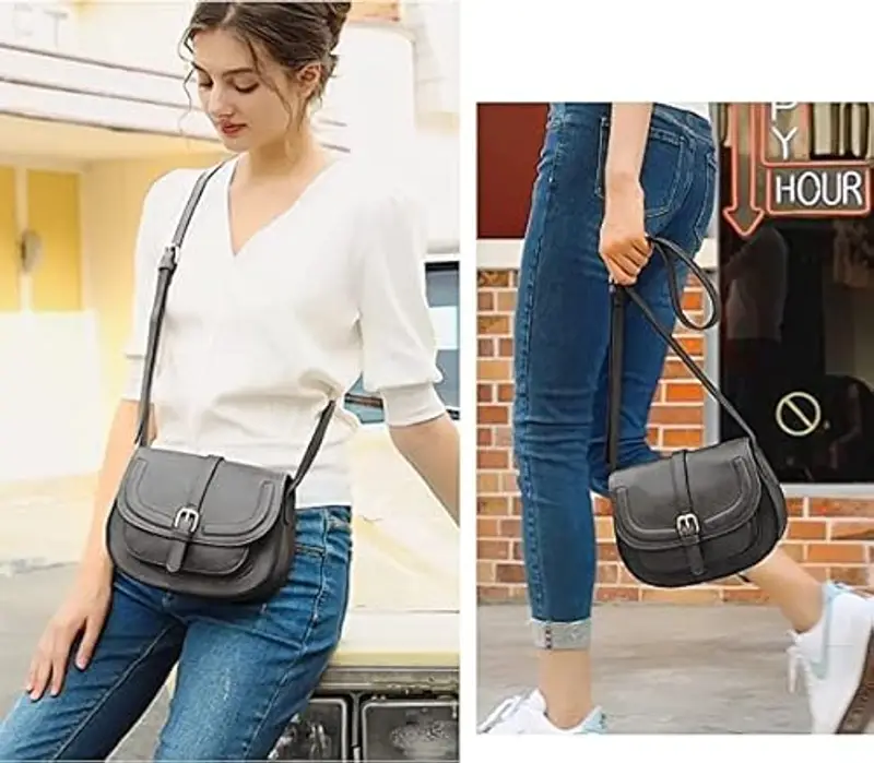 AFKOMST Borsa a spalla Donna Grigio 1600674 miniatura 3