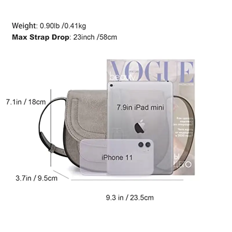 AFKOMST Borsa a tracolla Donna Grigio 1600667 miniatura 3