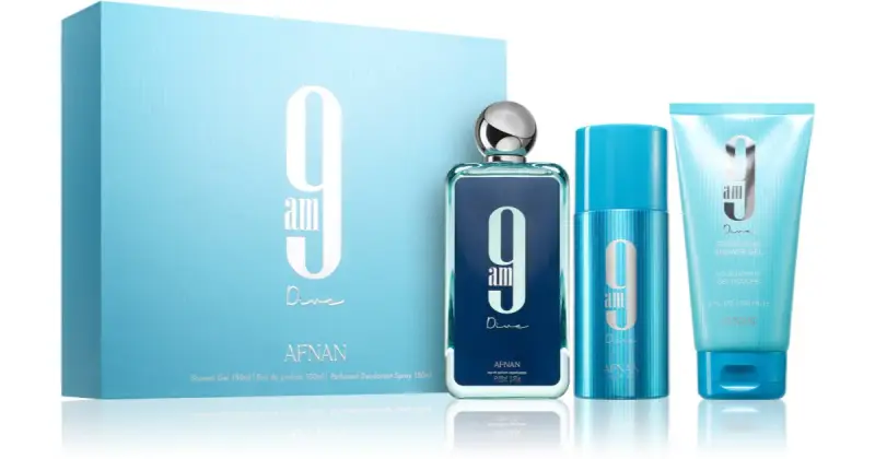 9 00 Dive Set Regalo Edp 100 Ml, Gel Doccia 150 Ml E Deo Spray 150 Ml