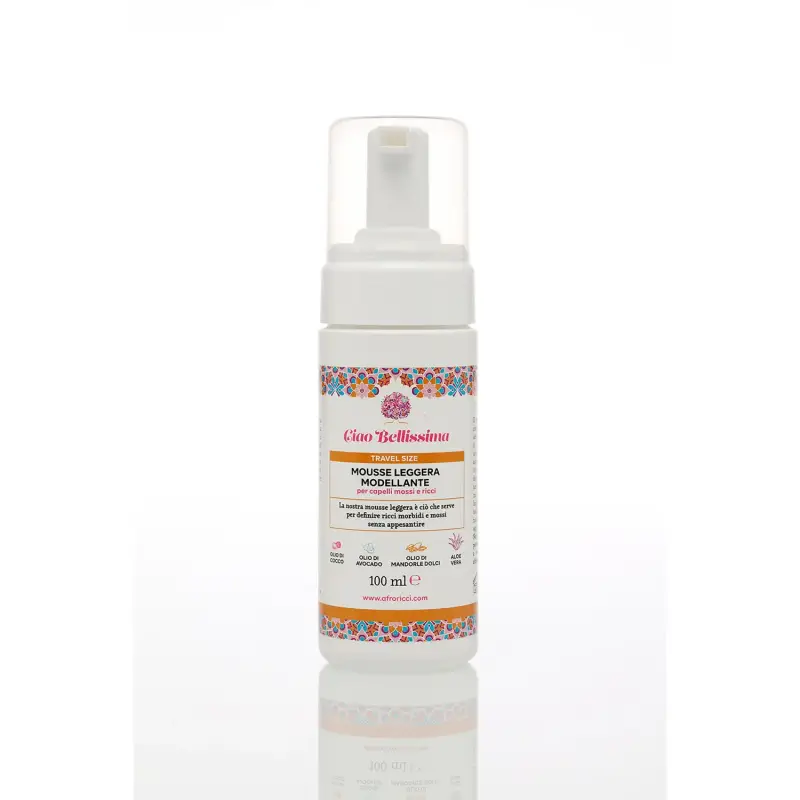 Ciao Bellissima Mousse Leggera Modellante Per Capelli Mossi e Ricci - Mousse capelli,Schiuma capelli ricci,Capelli ricci