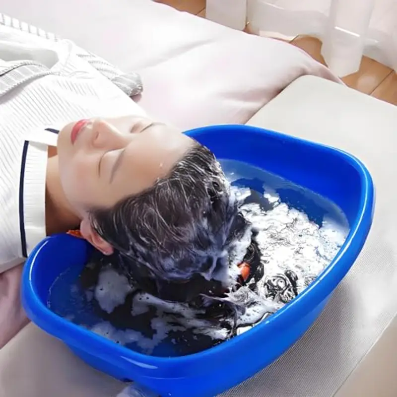 AGDLLYD Lavatesta portatile gonfiabile, Semplifica il lavaggio dei capelli, Vassoio per lavare capelli in lavandino, ottimo per chi e' immobilizzato a letto miniatura 2