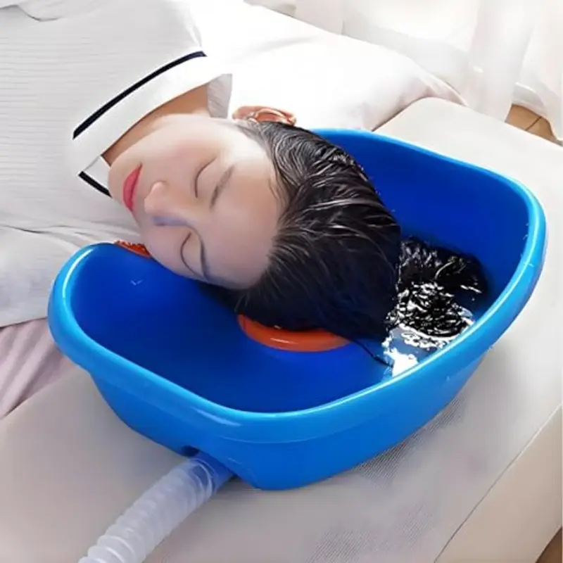 AGDLLYD Lavatesta portatile gonfiabile, Semplifica il lavaggio dei capelli, Vassoio per lavare capelli in lavandino, ottimo per chi e' immobilizzato a letto miniatura 3