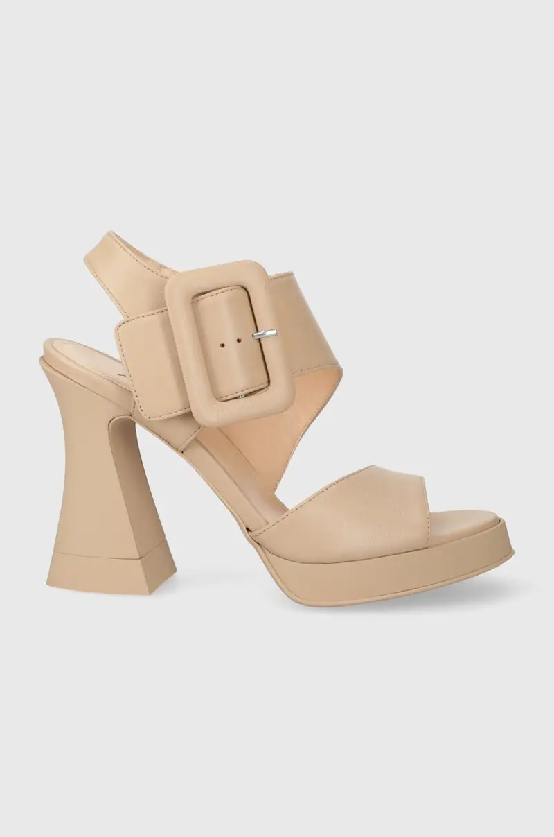 sandali in pelle JANIS colore beige D669028PGKA076G140