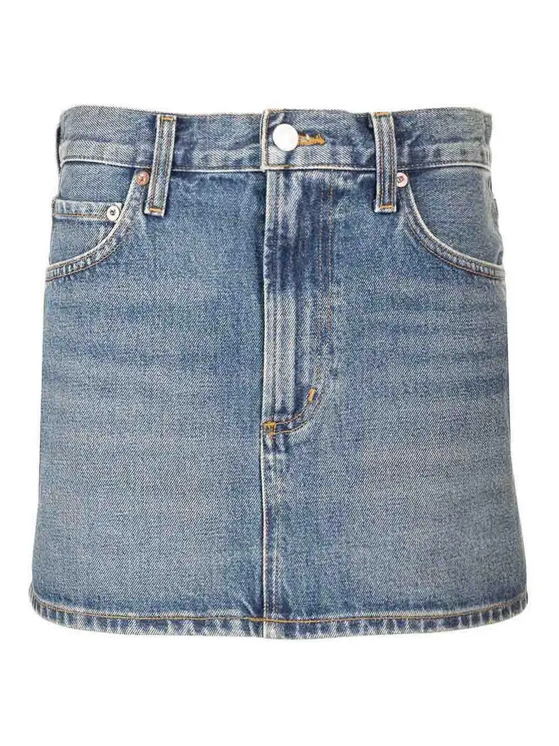 Mini gonna in denim Azzurro