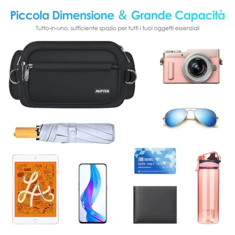 AGPTEK Marsupio Uomo Multicolore 786763 miniatura 3